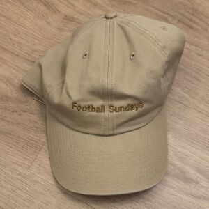 New Football Sundays Embroidered Tan Baseball Hat